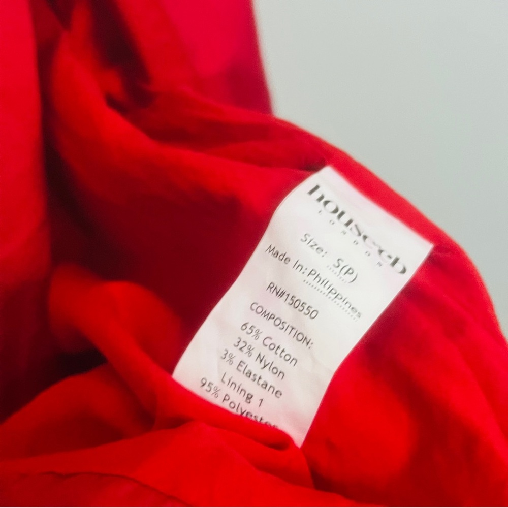 House of CB Carmen red Rose Bustier Vibrant Red Midi Dress size small plus cup - Picture 4 of 14
